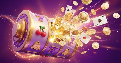 Spilleautomat med kort og mynter i FridayCasino